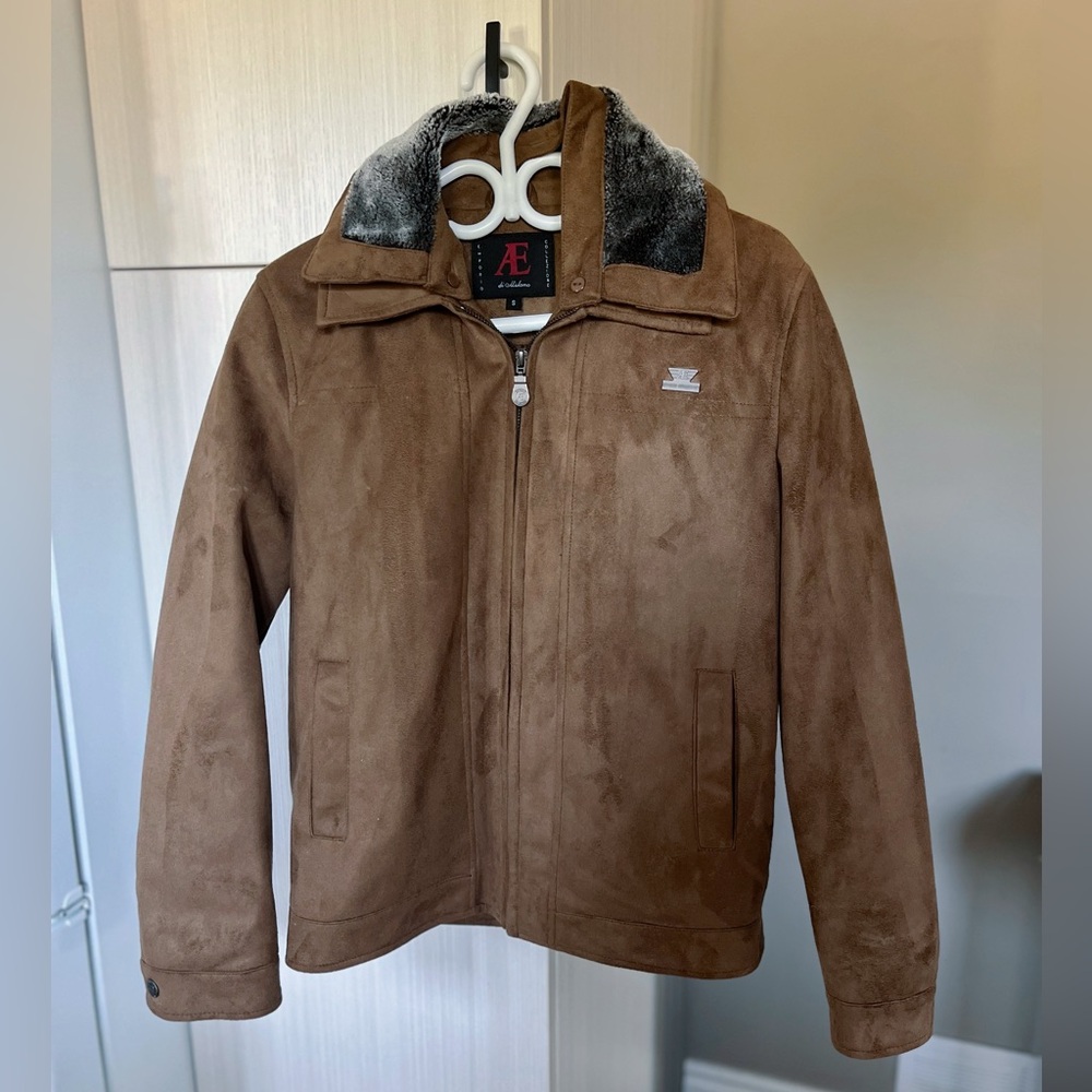 ✨2 for 10$✨ AE di Milano Emporio Collezione Brown Suede Jacket - Men Size Small